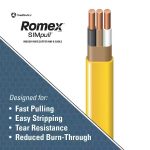 Southwire 12/2 NM-B Romex SIMpull 250 ft Solid Copper Wire with Ground Indoor Electrical Cable - Image 2