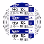 Southwire 14/2 NM-B 250 ft Romex SIMpull white solid copper cable with ground from IB Lighting
