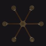 Allegri Misto 6-Light LED Chandelier with Satin Brass Finish and Clear Firenze Crystal - Image 4