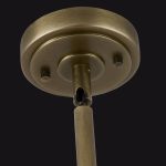 Allegri Misto 6-Light LED Chandelier with Satin Brass Finish and Clear Firenze Crystal - Image 2