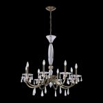 Allegri Passo 8-Light Chandelier with Brushed Brass Finish and Clear Firenze Crystal