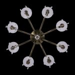 Allegri Passo 8-Light Chandelier with Brushed Brass Finish and Clear Firenze Crystal - Image 2