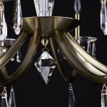 Allegri Passo 8-Light Chandelier with Brushed Brass Finish and Clear Firenze Crystal - Image 3