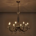Allegri Passo 8-Light Chandelier with Brushed Brass Finish and Clear Firenze Crystal - Image 5