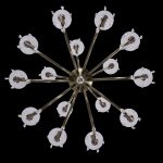 Allegri Passo 8-Light Chandelier with Brushed Brass Finish and Clear Firenze Crystal - Image 2