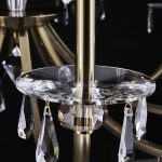 Allegri Passo 8-Light Chandelier with Brushed Brass Finish and Clear Firenze Crystal - Image 4