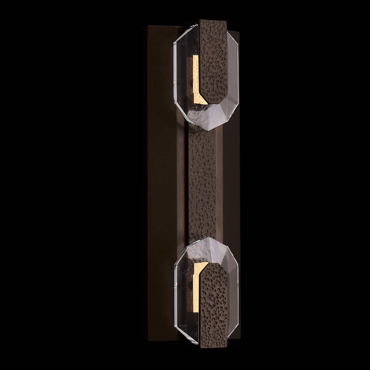 090821_063_FR001 Allegri Opposto Esterno OD LED Wall Sconce with Bronze Fluorocarbon Finish and Clear Firenze Crystal - Image 1