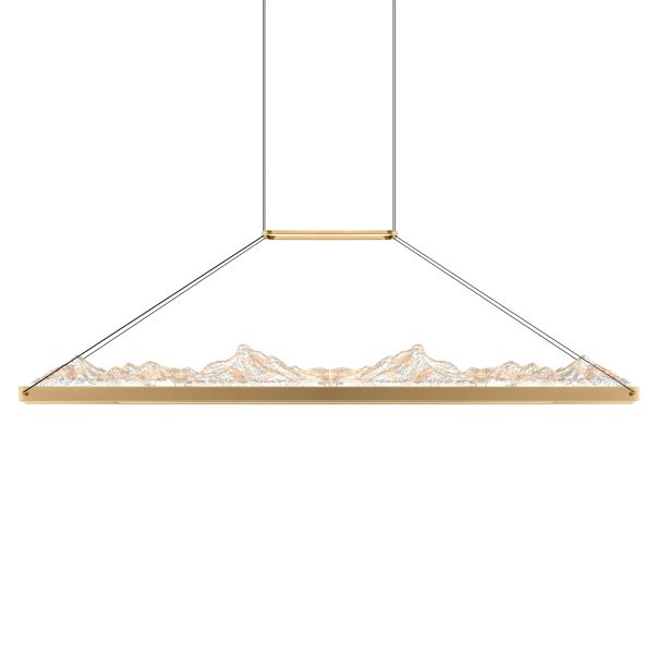 CWI Lighting Himalayas 48-in Integrated LED Brass Chandelier