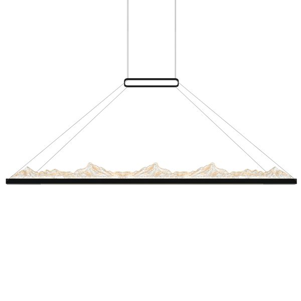 CWI Lighting Himalayas 62-in Integrated LED Black Chandelier