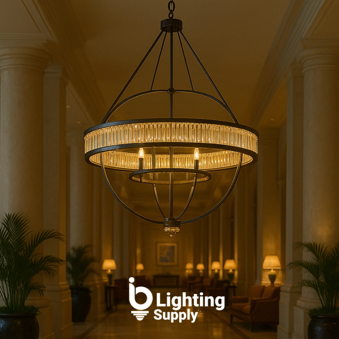 Black Traditional Crystal Chandelier