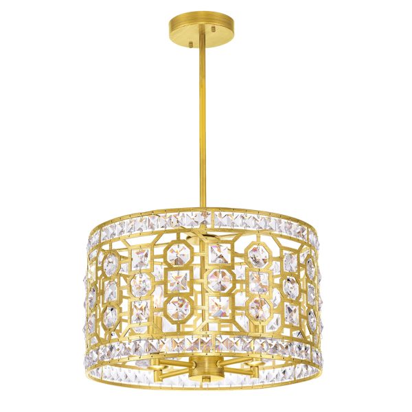 CWI Lighting Belinda 4-Light Chandelier with Champagne Finish