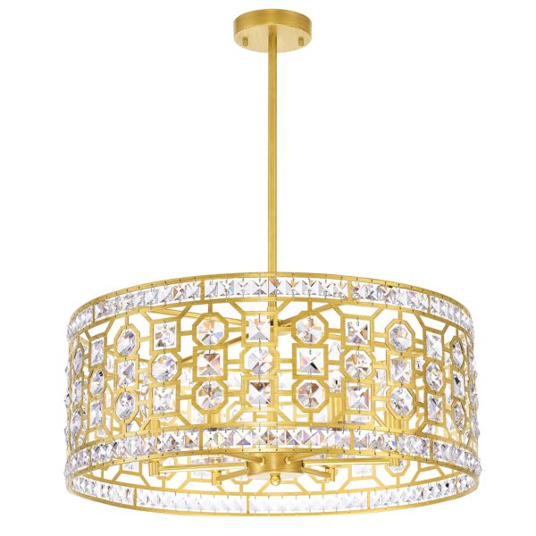 CWI Lighting Belinda 6-Light Chandelier with Champagne Finish