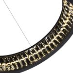 CWI Lighting Rosalina Integrated LED Chandelier with Matte Black Finish - Image 4