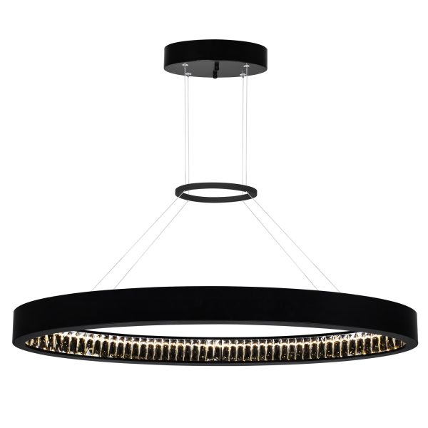 CWI Lighting Rosalina Integrated LED Chandelier with Matte Black Finish