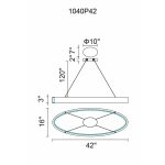 CWI Lighting Rosalina Integrated LED Chandelier with Matte Black Finish - Image 6