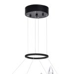CWI Lighting Juliette 16-in Integrated LED Chandelier with Black Finish - Image 2