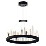 CWI Lighting Juliette 16-in Integrated LED Chandelier with Black Finish