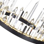 CWI Lighting Juliette 24-in Integrated LED Chandelier with Black Finish - Image 3