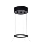 CWI Lighting Juliette 24-in Integrated LED Chandelier with Black Finish - Image 4