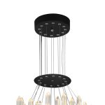 CWI Lighting Juliette 42-in Integrated LED Chandelier with Black Finish - Image 2