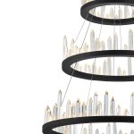 CWI Lighting Juliette 42-in Integrated LED Chandelier with Black Finish - Image 3