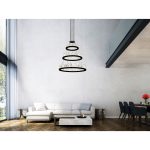 CWI Lighting Juliette 42-in Integrated LED Chandelier with Black Finish - Image 6