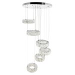 CWI Lighting Madeline Integrated LED Chandelier with Chrome Finish - Image 2