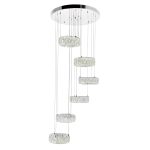 CWI Lighting Madeline Integrated LED Chandelier with Chrome Finish