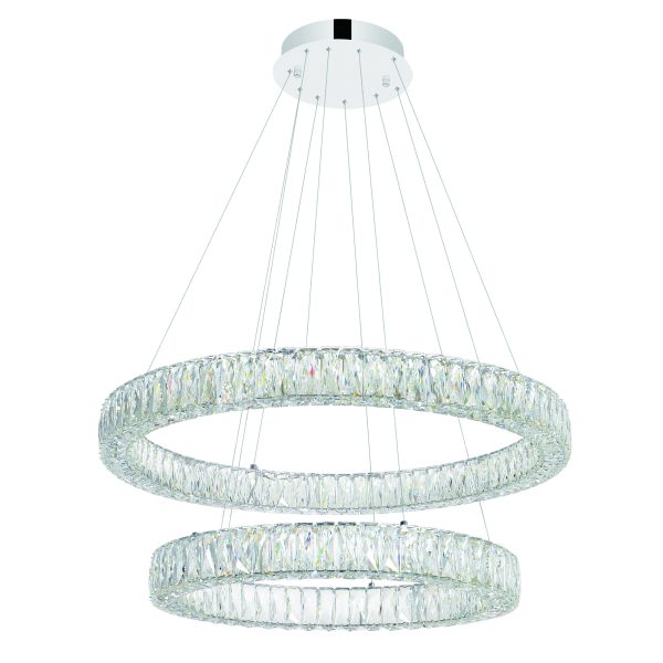 CWI Lighting Madeline Integrated LED Chandelier with Chrome Finish