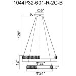 CWI Lighting Madeline Integrated LED Chandelier with Chrome Finish - Image 5