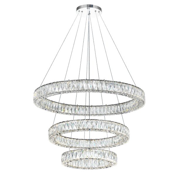 CWI Lighting Madeline Integrated LED Chandelier with Chrome Finish