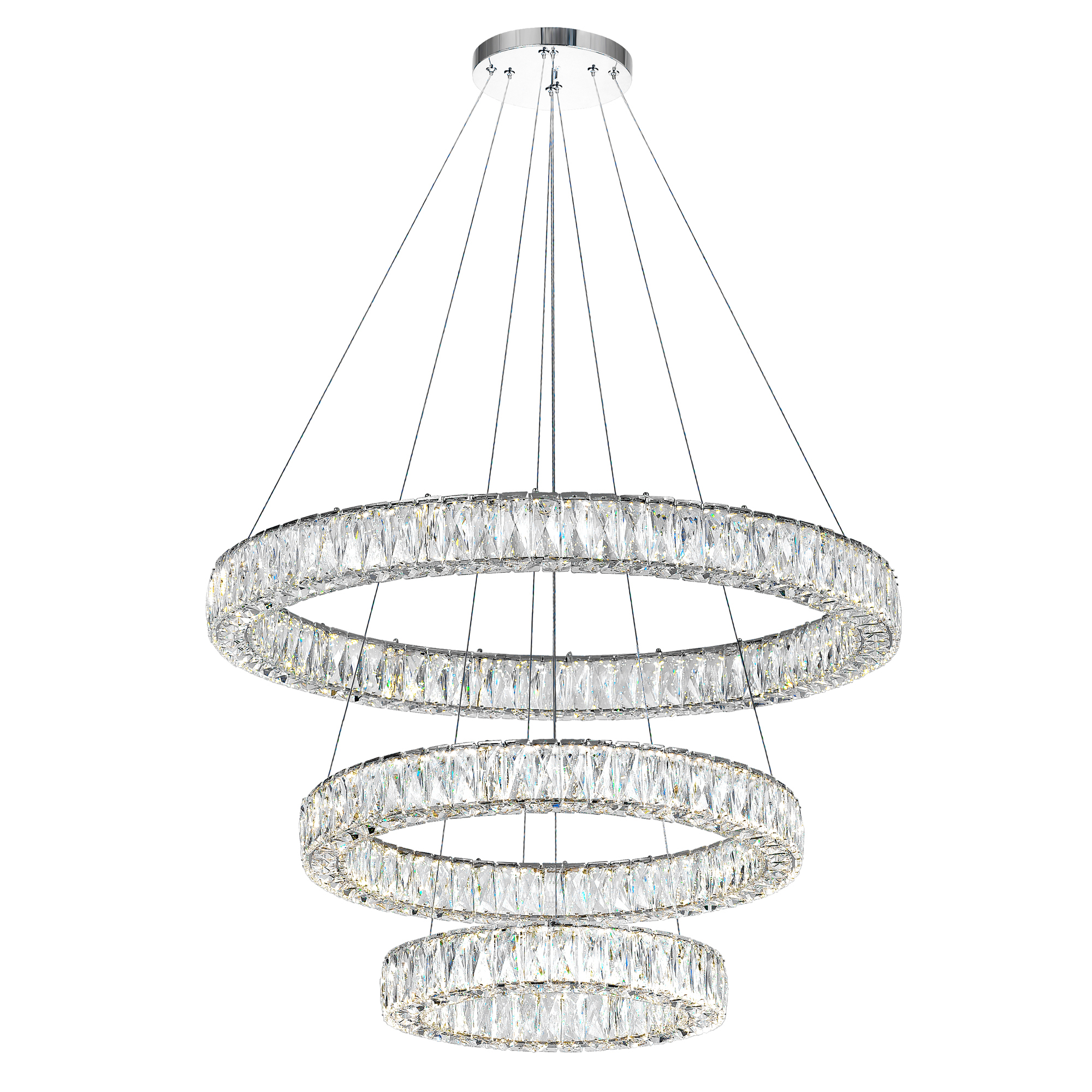 CWI-1044P32-601-R-3C-2 CWI Lighting Madeline Integrated LED Chandelier with Chrome Finish - Image 1
