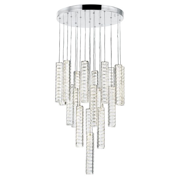 CWI Lighting Celina Integrated LED Chandelier with Chrome Finish