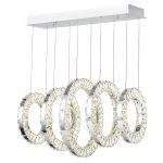 CWI Lighting Celina Integrated LED Chandelier with Chrome Finish