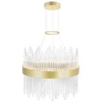 CWI Lighting Genevieve 16-in Integrated LED Chandelier with Medallion Gold Finish - Image 3