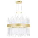 CWI Lighting Genevieve 16-in Integrated LED Chandelier with Medallion Gold Finish