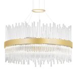 CWI Lighting Genevieve 24-in Integrated LED Chandelier with Medallion Gold Finish - Image 2