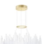 CWI Lighting Genevieve 24-in Integrated LED Chandelier with Medallion Gold Finish - Image 5