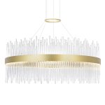 CWI Lighting Genevieve 32-in Integrated LED Chandelier with Medallion Gold Finish - Image 2