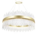 CWI Lighting Genevieve 32-in Integrated LED Chandelier with Medallion Gold Finish - Image 3