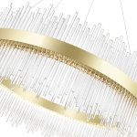 CWI Lighting Genevieve 32-in Integrated LED Chandelier with Medallion Gold Finish - Image 5