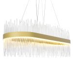 CWI Lighting Genevieve 39-in Integrated LED Chandelier with Medallion Gold Finish - Image 3