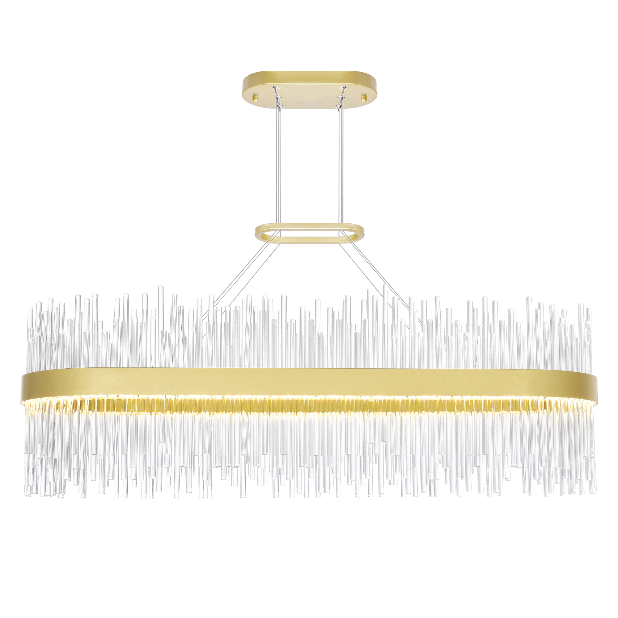 CWI-1063P39-169-RC-2 CWI Lighting Genevieve 39-in Integrated LED Chandelier with Medallion Gold Finish - Image 1