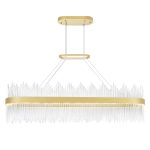 CWI Lighting Genevieve 47-in Integrated LED Chandelier with Medallion Gold Finish