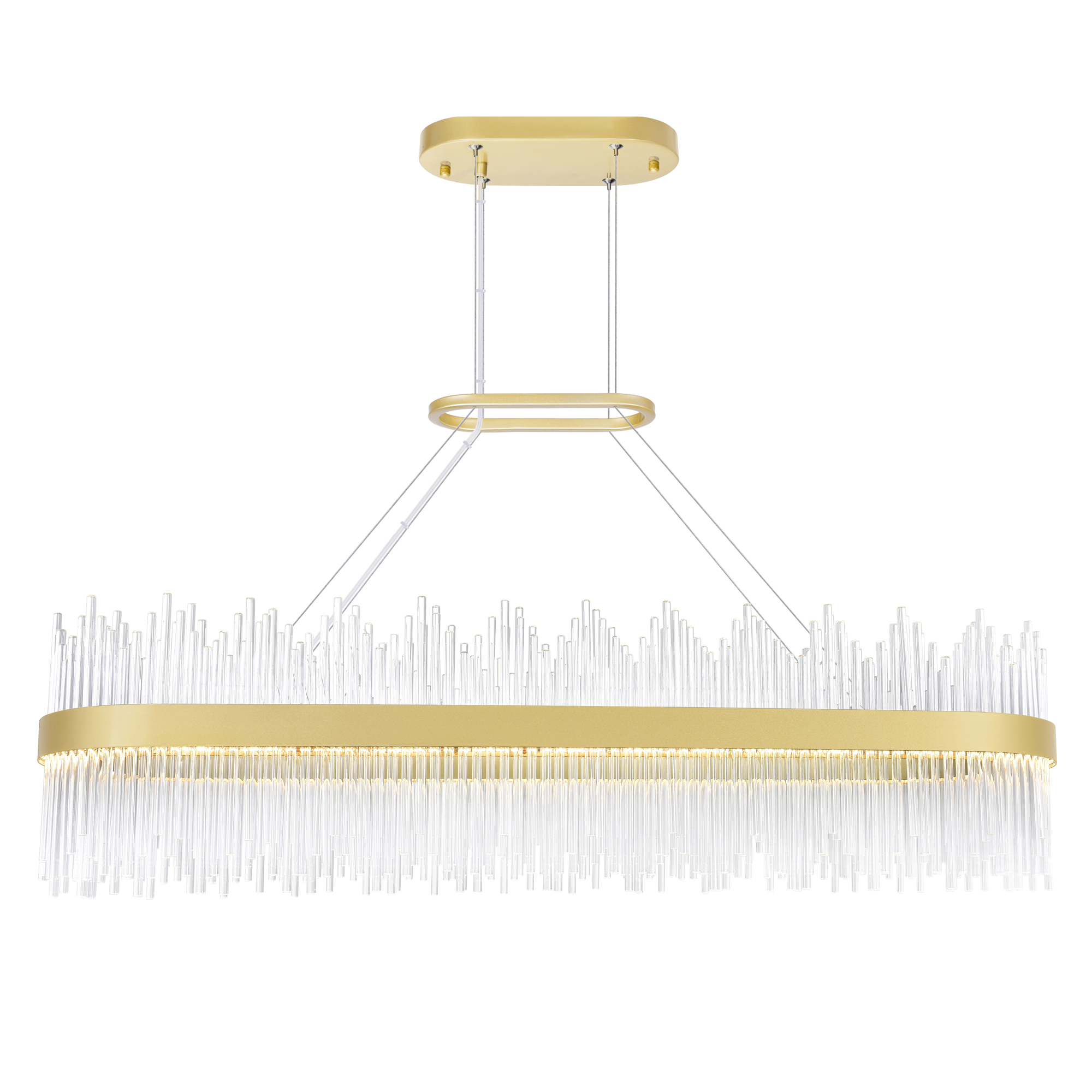 CWI-1063P47-169-RC-2 CWI Lighting Genevieve 47-in Integrated LED Chandelier with Medallion Gold Finish - Image 1