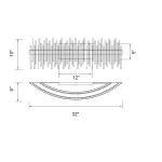 CWI Lighting Glace 32-Inch LED Wall Light – Aluminum Finish (Model 1063W32-169) - Image 6