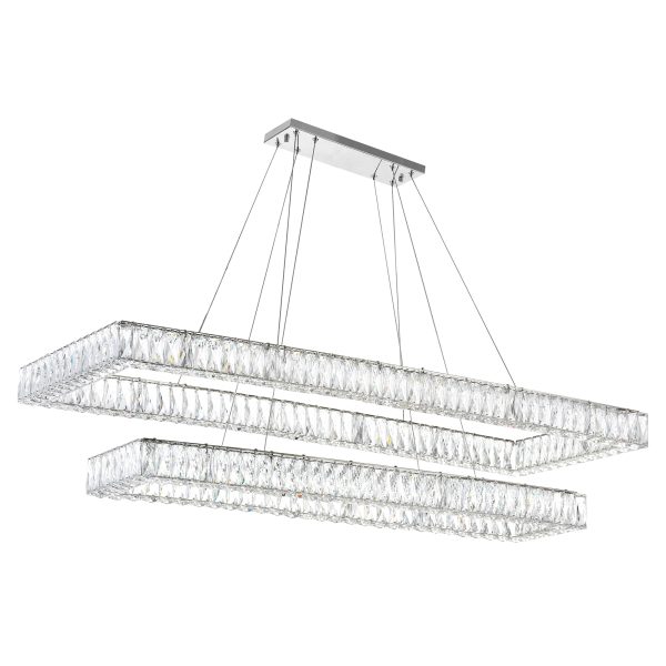 CWI Lighting Felicity Integrated LED Chandelier with Chrome Finish