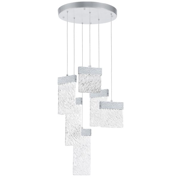 CWI Lighting Carolina Integrated LED Chandelier with Pewter Finish