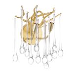 CWI Lighting Anita 2-Light Wall Sconce with Gold Leaf Finish