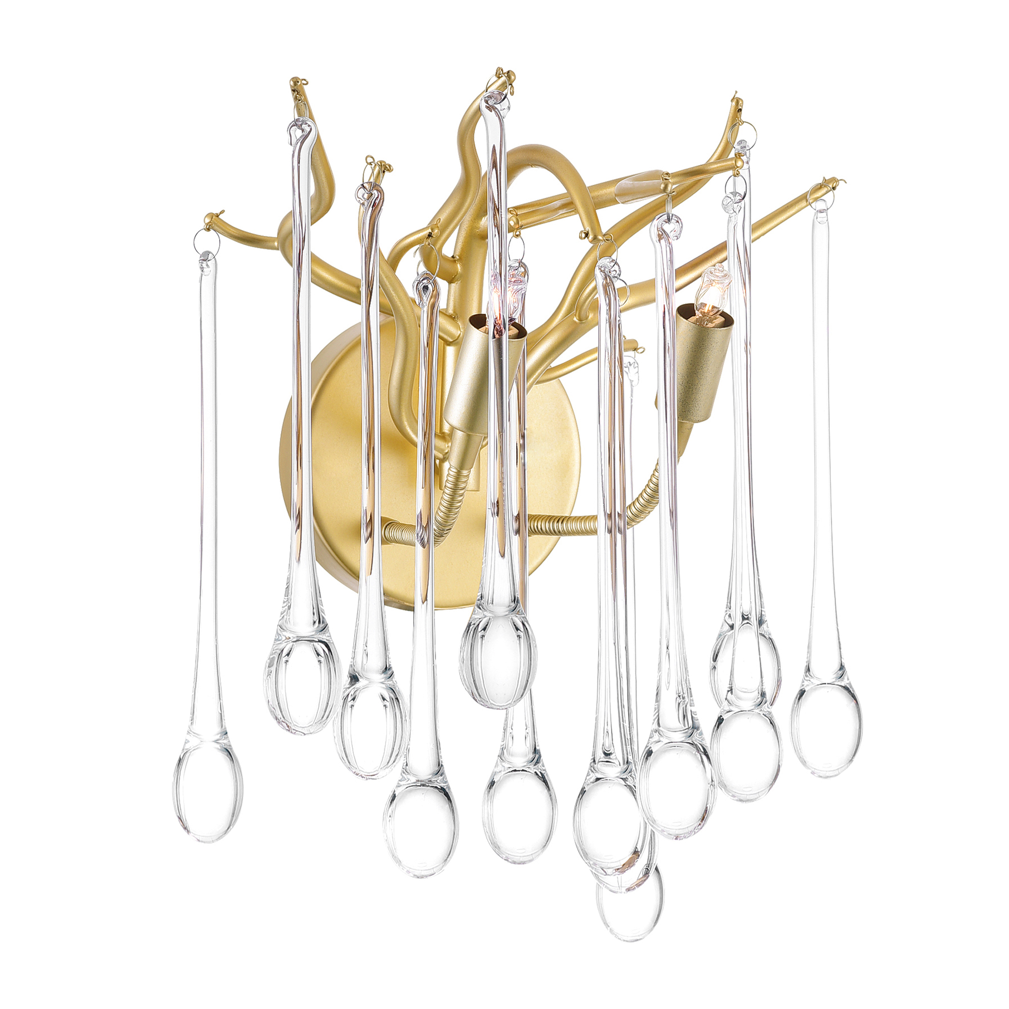 CWI-1094W10-2-620-2 CWI Lighting Anita 2-Light Wall Sconce with Gold Leaf Finish - Image 1